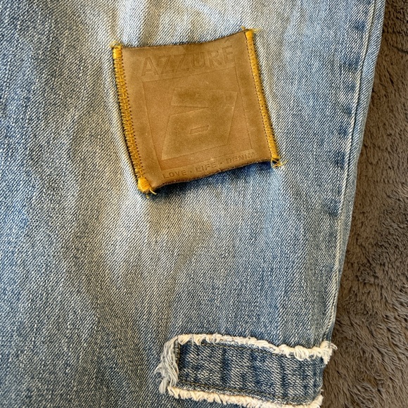 Vintage patchwork Azzure Denim baggy y2k jeans - Picture 4 of 7